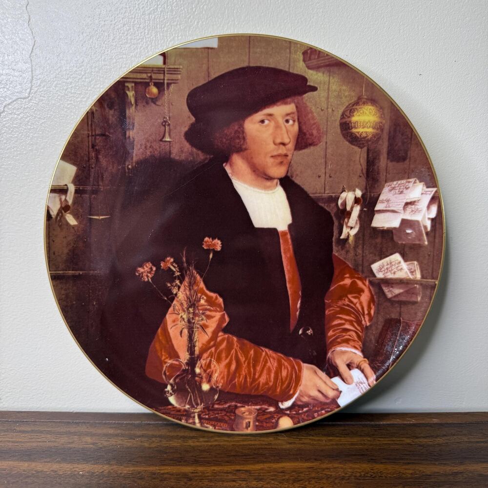 Vintage Merchant Georg Gisze Collector Plate Hans Holbein the Younger 1532